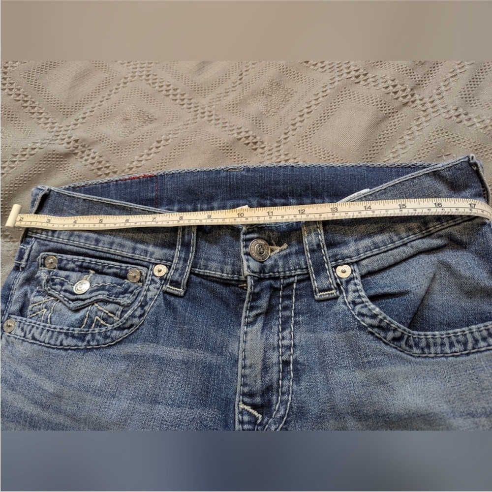 True Religion Blue Ricky Straight Leg Jeans - Picture 5 of 8